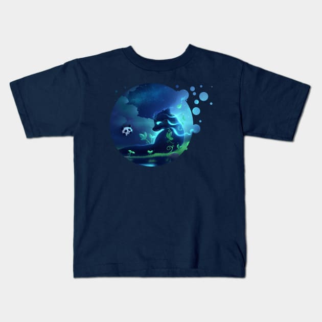 Forest Spirit Kids T-Shirt by NezuPanda